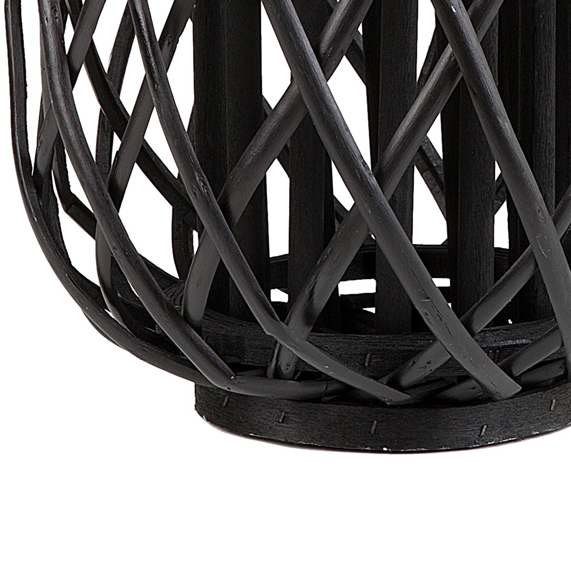 Beliani - Lanterne Bois de saule Noir MAURITIUS - 25x25x30- Beliani - Image 5