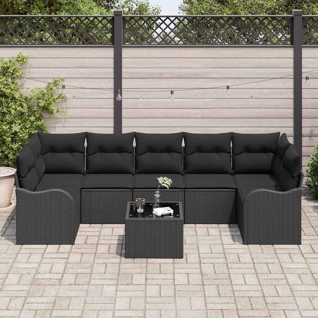 ComfortXL - Canapé Extérieur 8pcs Rotin Synthétique Noir avec Rangement Pratique et Coussins Confort Pour Été – ComfortXL Outdoor Living - Image 3