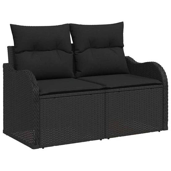 ComfortXL - Canapé Extérieur 8pcs Rotin Synthétique Noir avec Rangement Pratique et Coussins Confort Pour Été – ComfortXL Outdoor Living - Image 4