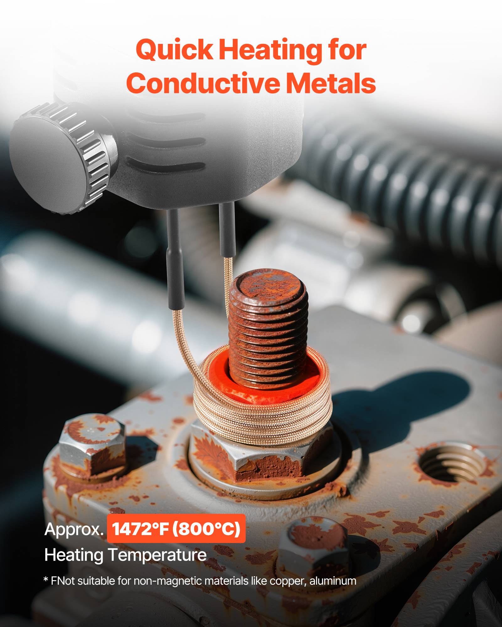 Vevor - VEVOR Kit de Bobines de Chauffage par Induction Magnétique 10PCs Entretien - Image 4