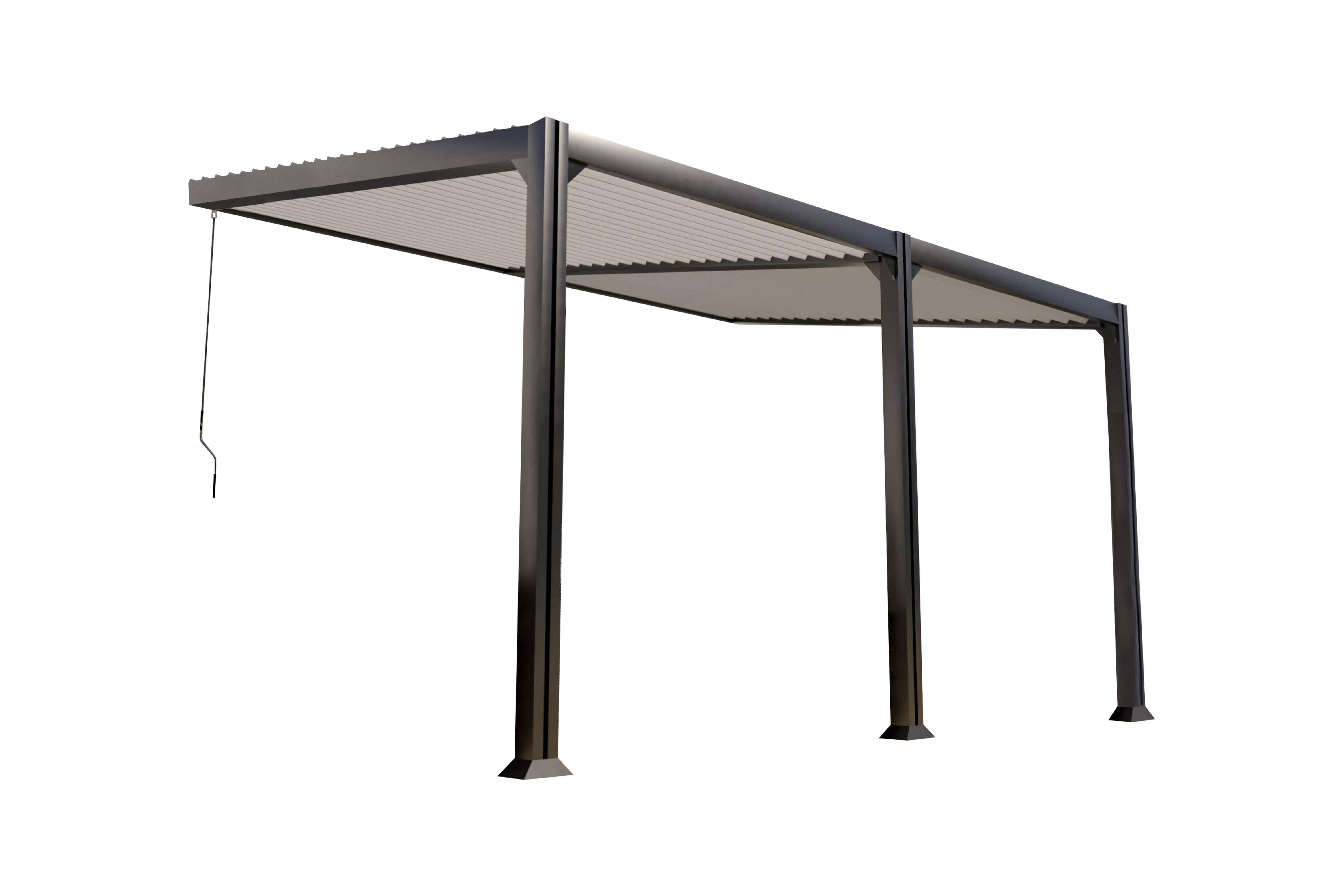 Couleurs du monde - Melbourne - Pergola adossée bioclimatique 3x4m en aluminium  - Couleurs du Monde - Image 3