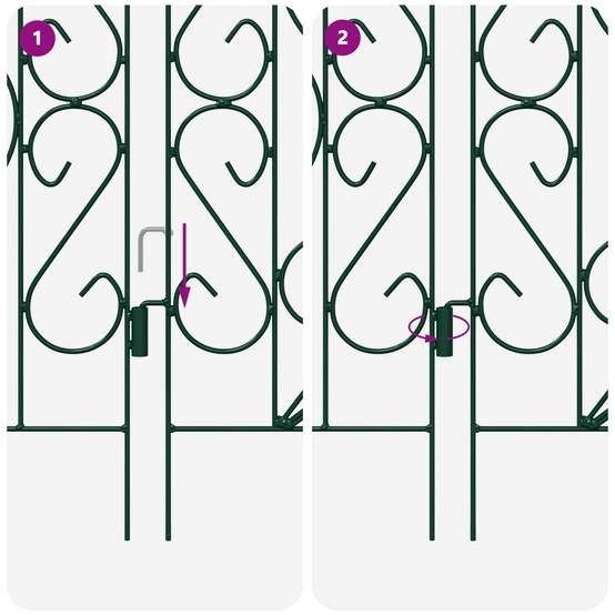 Clôture de jardin acier vert 5 pcs, Poids:4.14kg - PANGIVO - Image 8