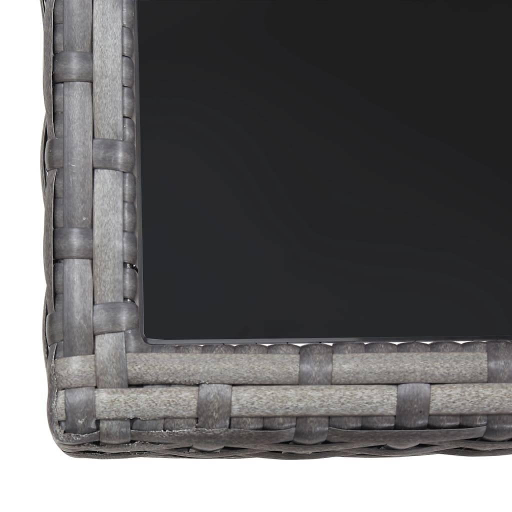 Vidaxl - Ensemble à manger de jardin 3pcs Résine tressée Anthracite gris vidaXL 3059441 - Image 5