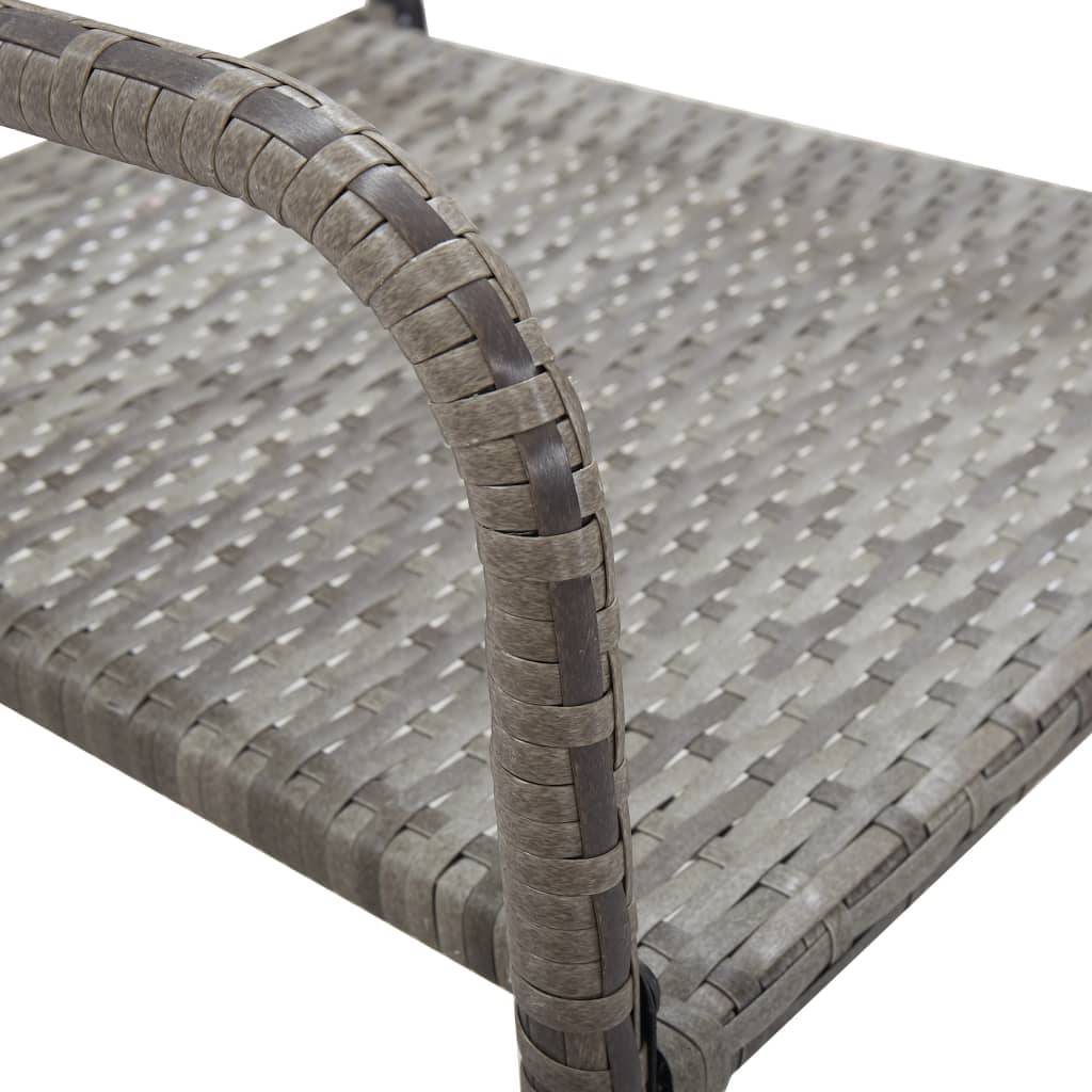 Vidaxl - Ensemble à manger de jardin 3pcs Résine tressée Anthracite gris vidaXL 3059441 - Image 4