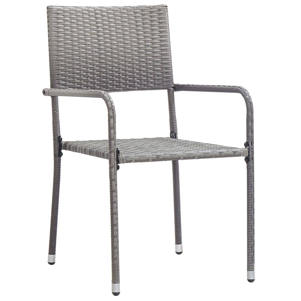 Vidaxl - Ensemble à manger de jardin 3pcs Résine tressée Anthracite gris vidaXL 3059441 - Image 10