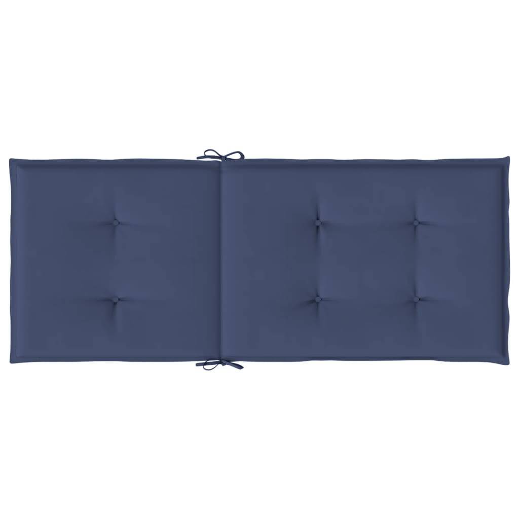 PANGIVO - Coussins de chaise à dossier haut polyester bleu marine 120 x 50 x 3 cm - PANGIVO - Image 7