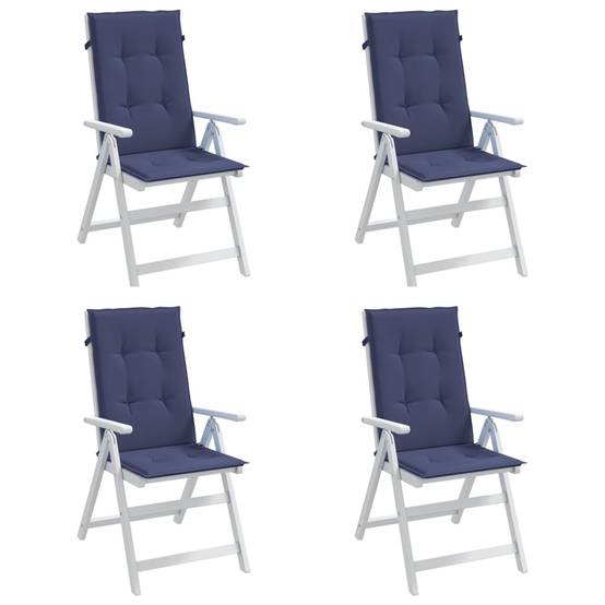 PANGIVO - Coussins de chaise à dossier haut polyester bleu marine 120 x 50 x 3 cm - PANGIVO - Image 5