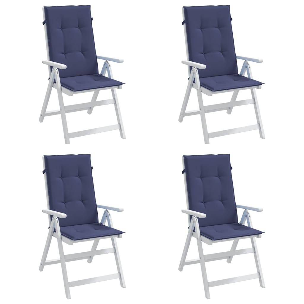 PANGIVO - Coussins de chaise à dossier haut polyester bleu marine 120 x 50 x 3 cm - PANGIVO - Image 5