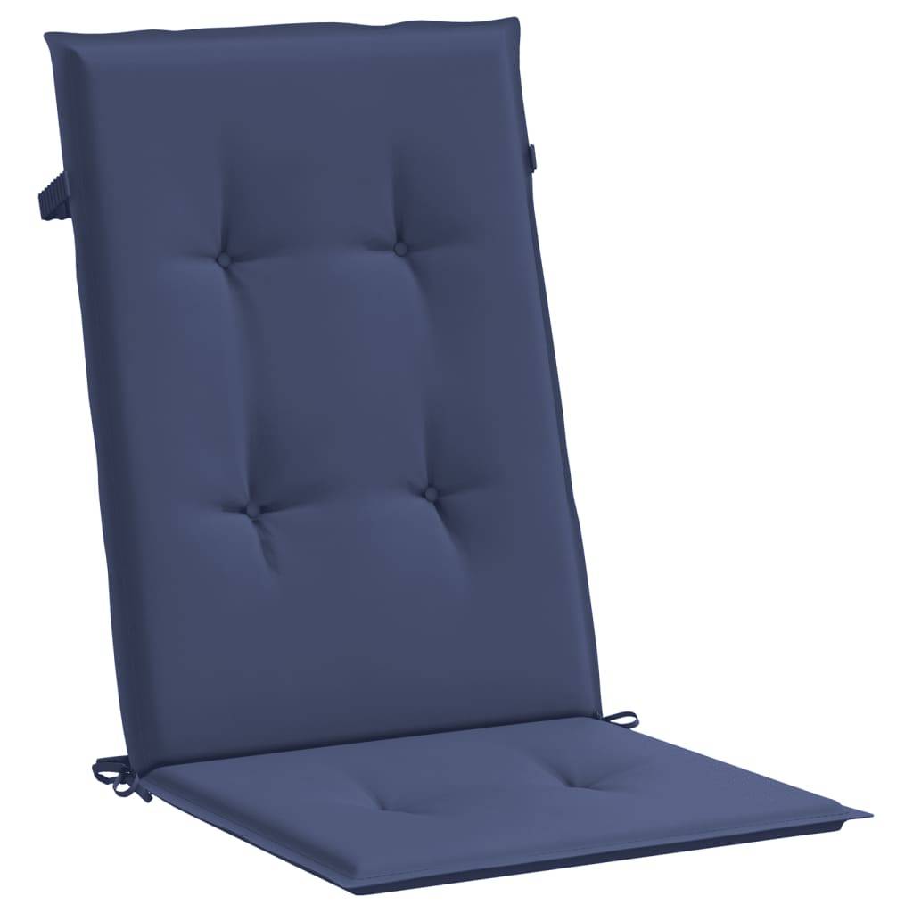 PANGIVO - Coussins de chaise à dossier haut polyester bleu marine 120 x 50 x 3 cm - PANGIVO - Image 4