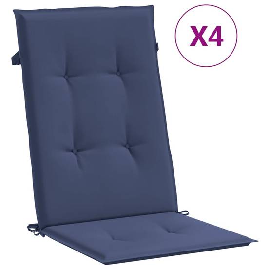 PANGIVO - Coussins de chaise à dossier haut polyester bleu marine 120 x 50 x 3 cm - PANGIVO - Image 2
