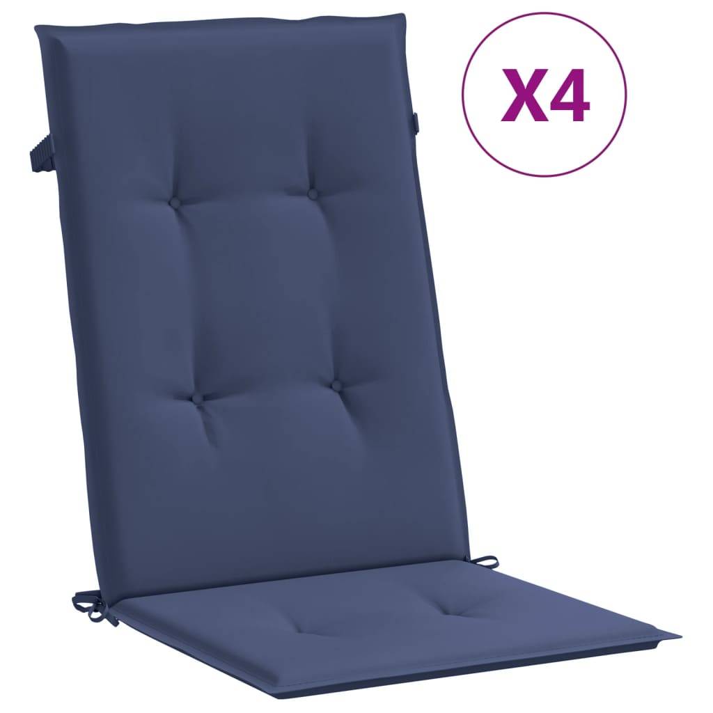 PANGIVO - Coussins de chaise à dossier haut polyester bleu marine 120 x 50 x 3 cm - PANGIVO - Image 2