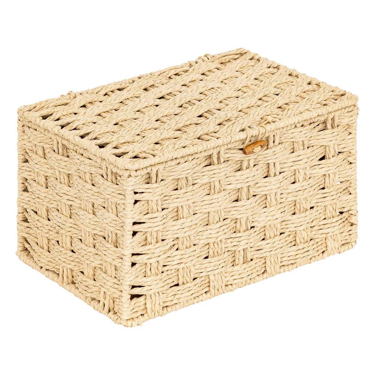 Lot de 3 Boîtes Déco "Elio" 27cm Naturel - Image 3