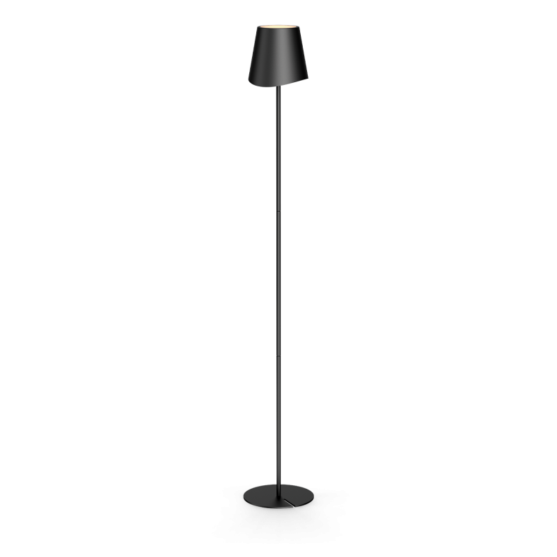 Xanlite - Lampadaire métal, 500 lumens, CCT & Dimmable, Rechargeable, 130cm, Noir - LAM130ND - Image 1