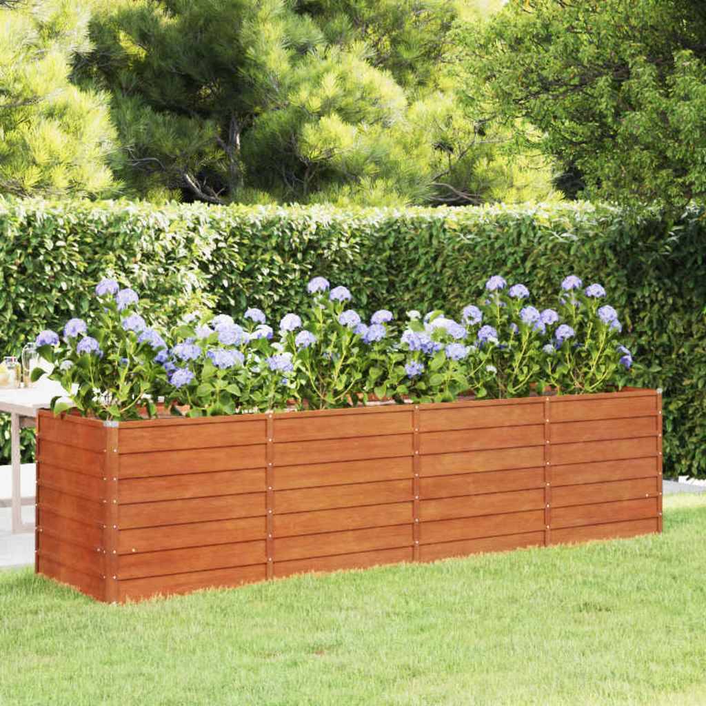 Très grand potager surélevé acier Corten hauteur 77cm 320x80x77cm – ComfortXL Outdoor Living - Image 1