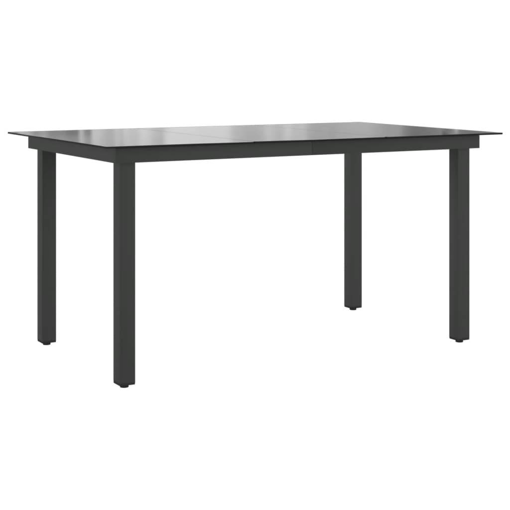 Vidaxl - Table de jardin Noir 150x90x74 cm Aluminium et verre vidaXL 42788 - Image 2