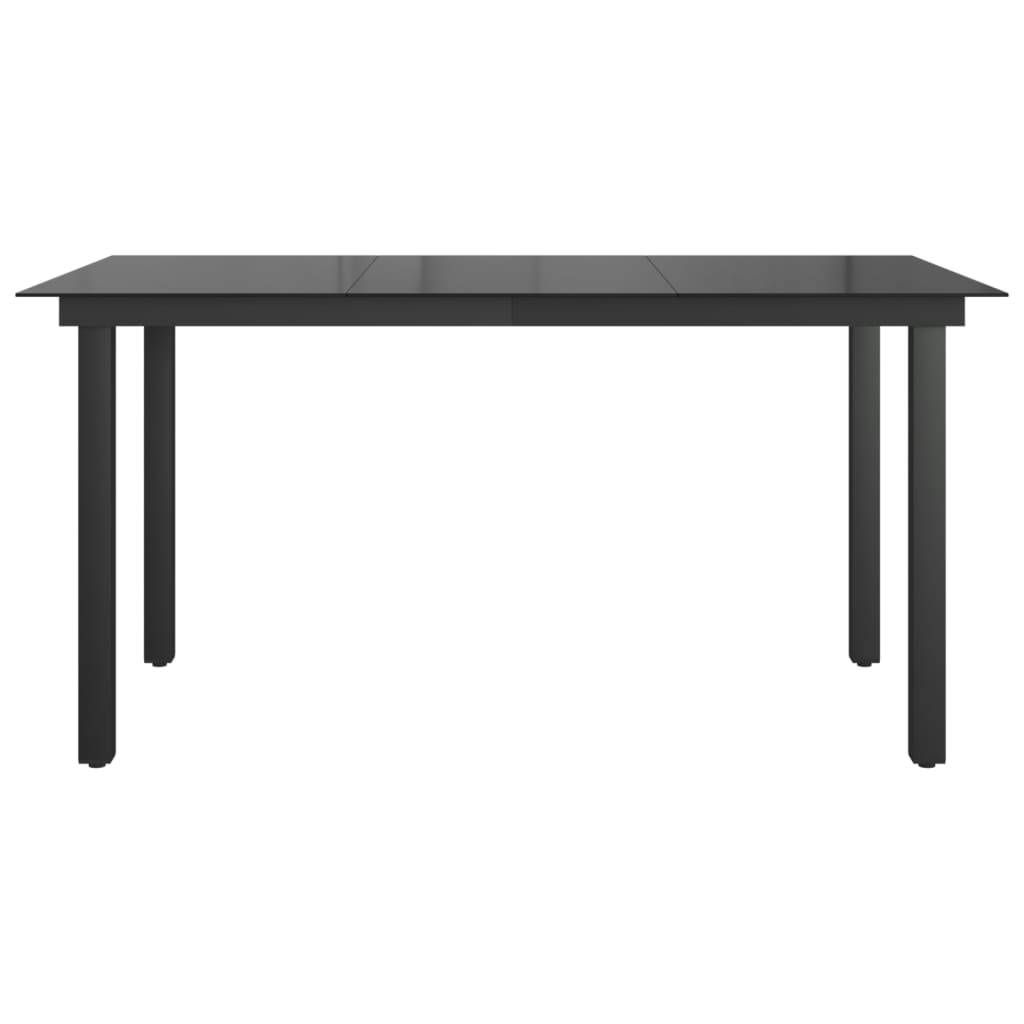 Vidaxl - Table de jardin Noir 150x90x74 cm Aluminium et verre vidaXL 42788 - Image 6