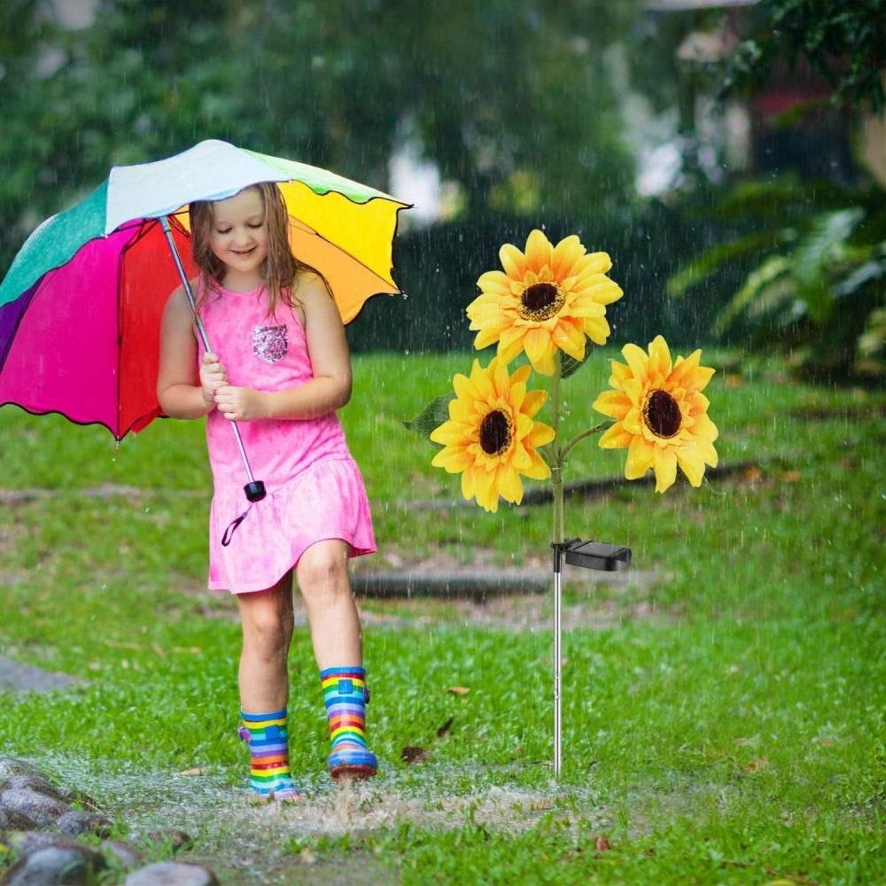Maclean MCE124 Lampe Solaire Pour Parasol Jardin - 4 LED Avec Capteur Crépusculaire - Aimantée Sans Fil