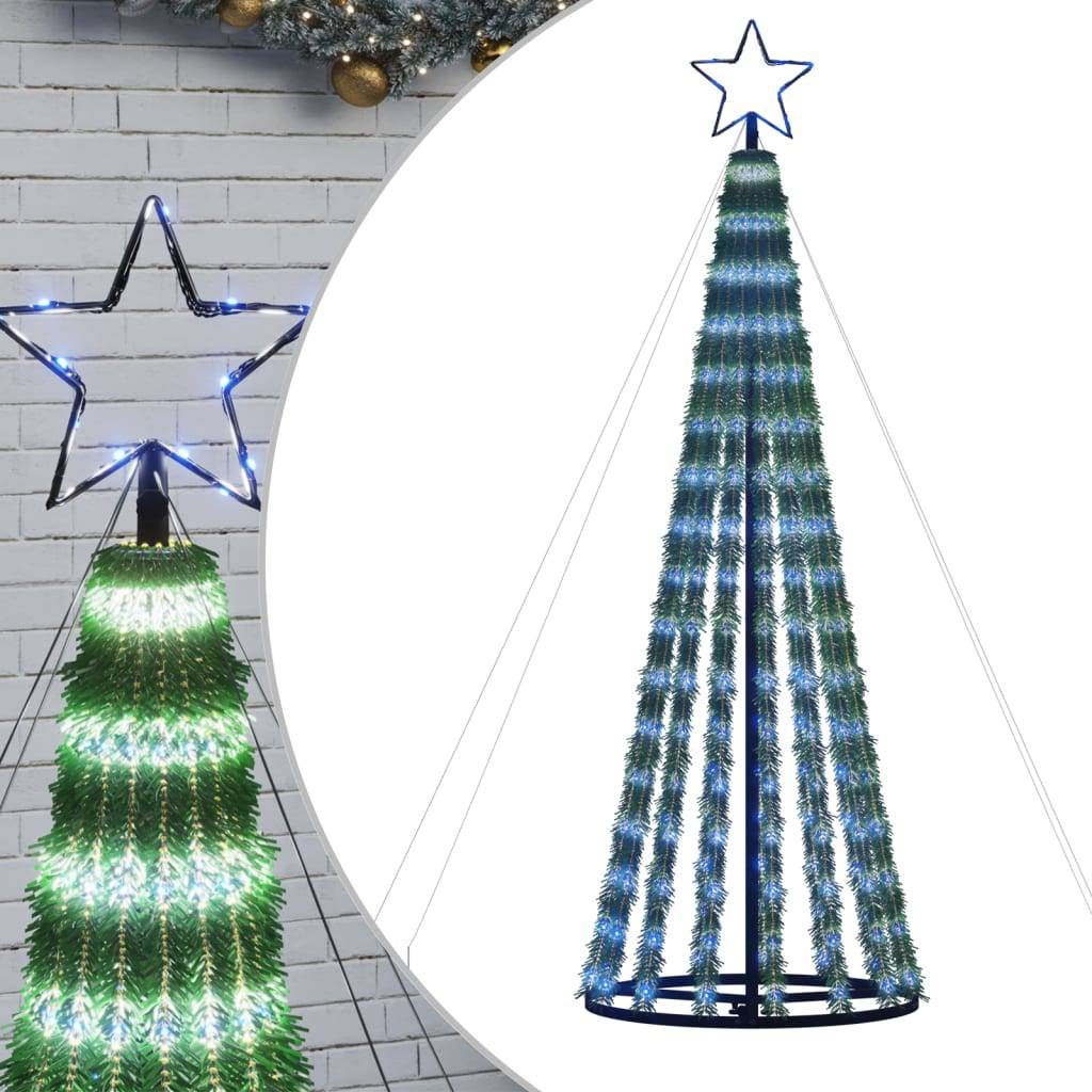 Sapin De Noël - Arbre de Noël lumineux conique 275 LED bleu 180 cm - Image 1