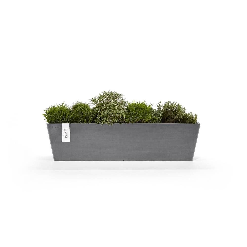 Ecopots - Pot Rectangulaire Bruges 80 Gris - 80 x 20 x H. 20 cm - 25 L ECOPOTS - Image 2