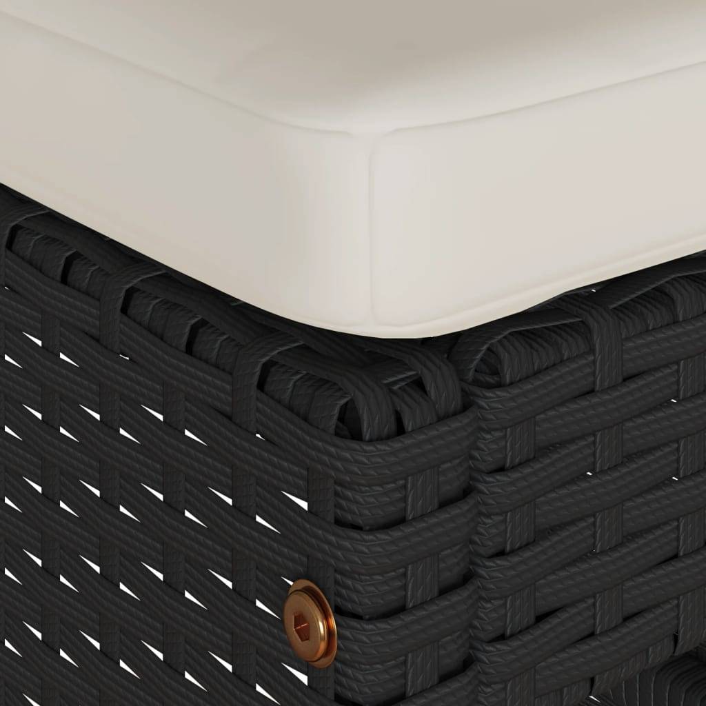 Tabourets de Bar Extérieur Résine Tressée avec Coussins pour Terrasse Lot de 4 Noir – ComfortXL Outdoor Living - Image 7