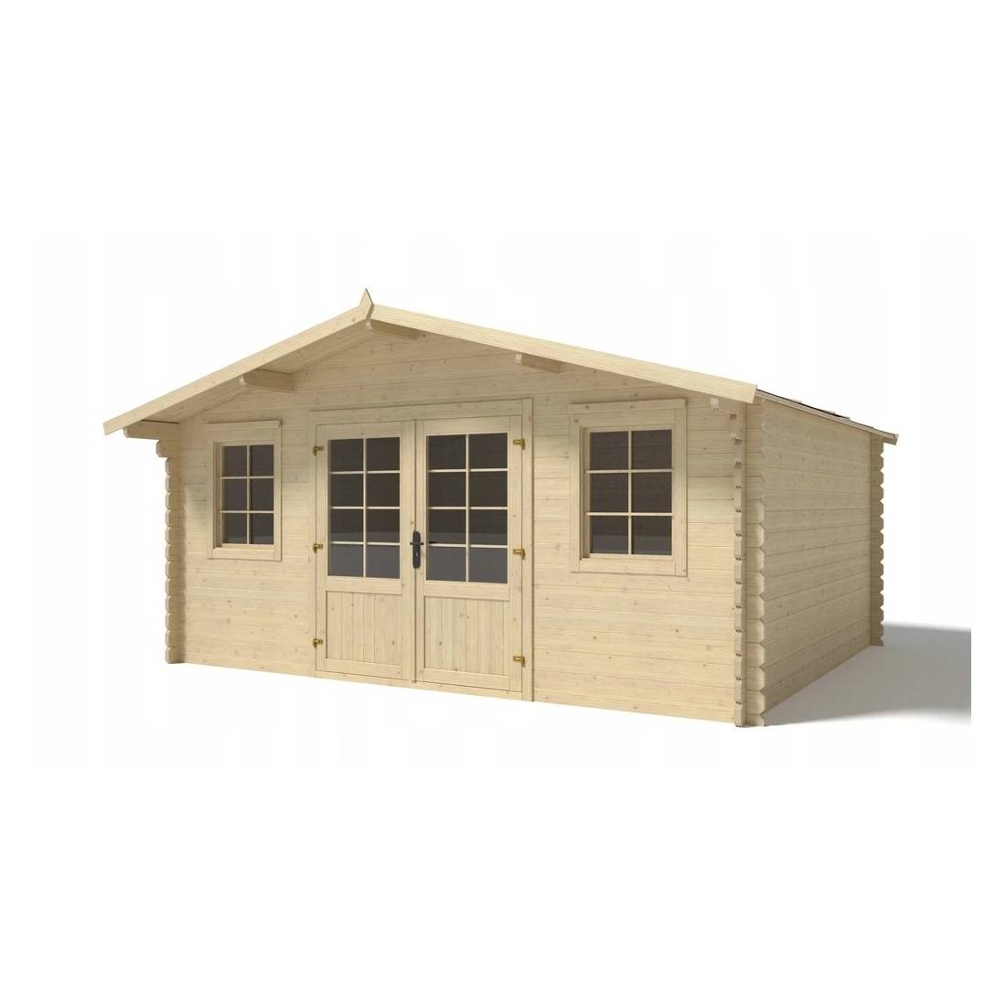 Altanka - Abri de jardin en bois - 19.2m2 - 4.8x4m - Ep. 40mm - Couleur: naturel - DOM370 - ALTANKA - Image 1