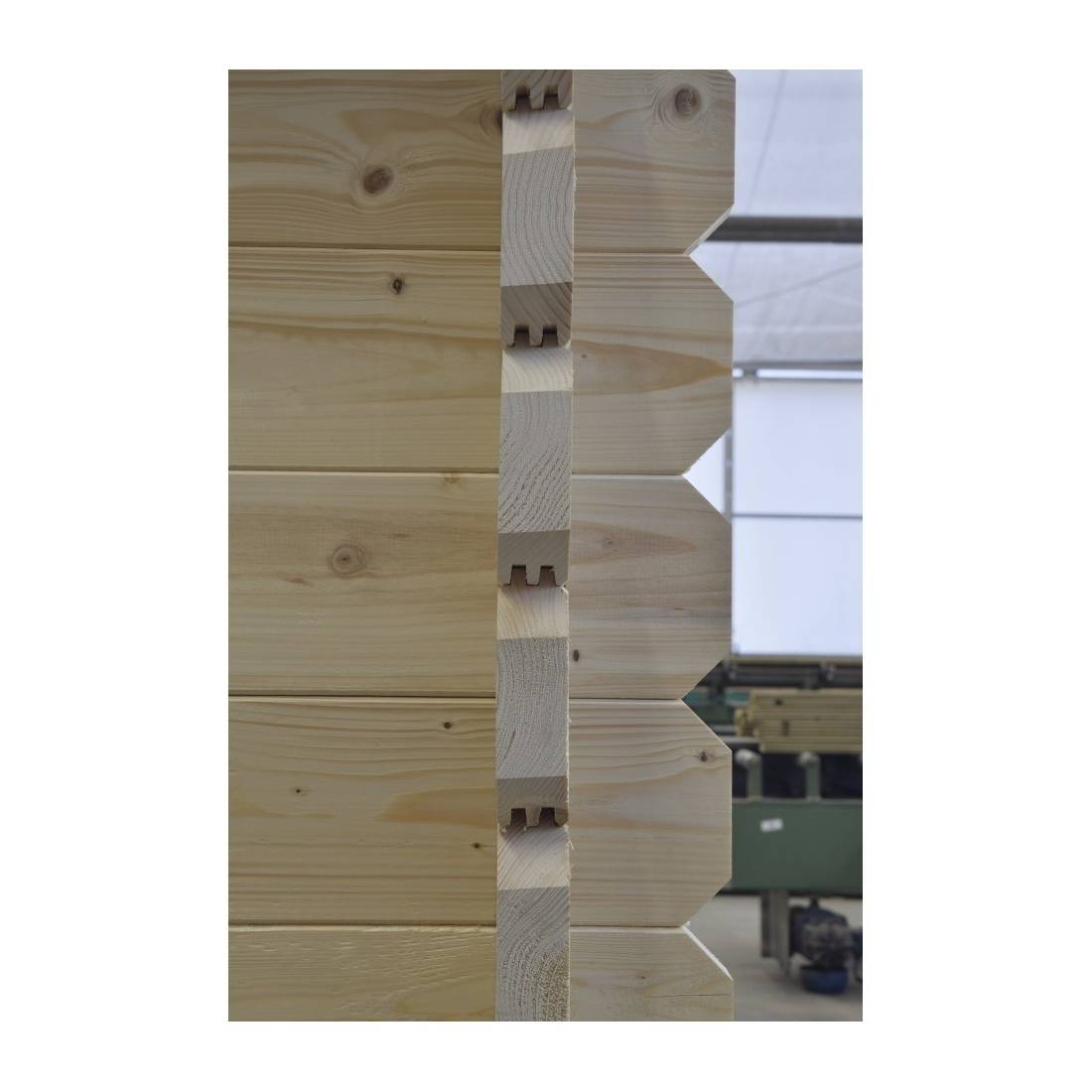 Altanka - Abri de jardin en bois - 19.2m2 - 4.8x4m - Ep. 40mm - Couleur: naturel - DOM370 - ALTANKA - Image 6