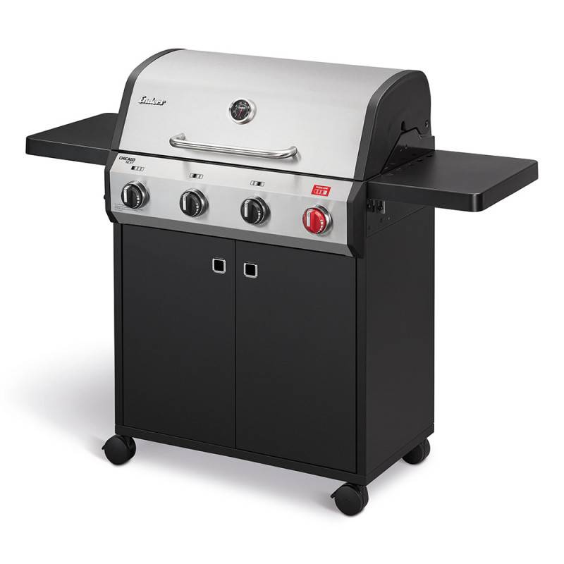 Barbecue Chicago Next 4 Turbo - ENDERS - 4 brûleurs dont 1 Turbo Zone - Grille Switch Grid, 71 x 42 cm - Tablettes - 13 kW - Image 1