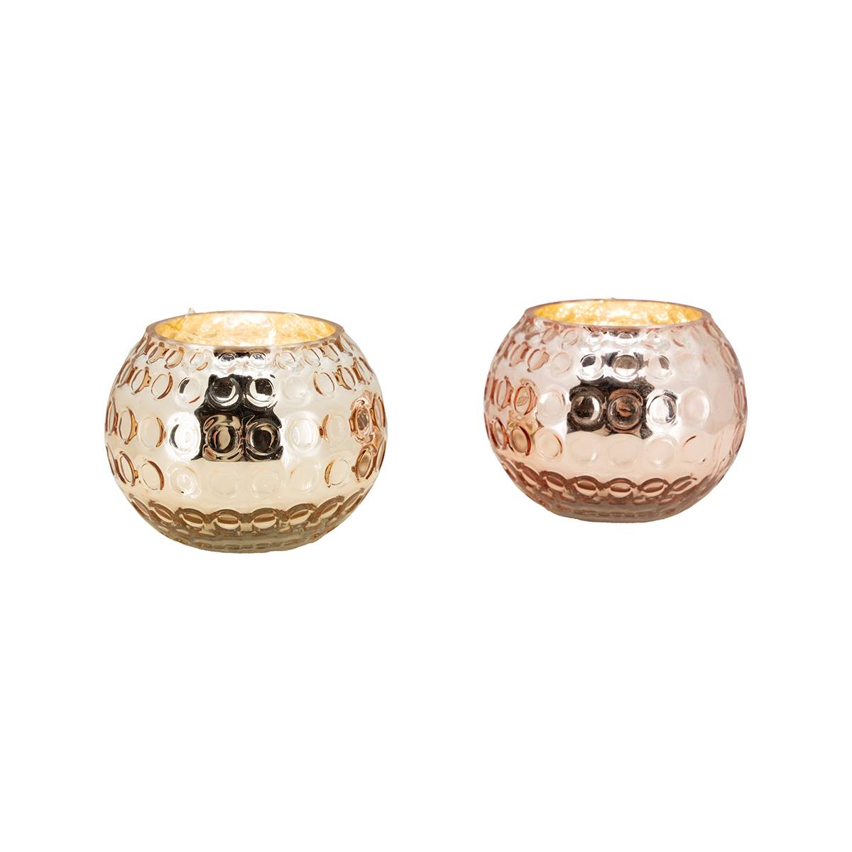 Aubry Gaspard - Photophore boule en verre antique (Lot de 2) - Image 1