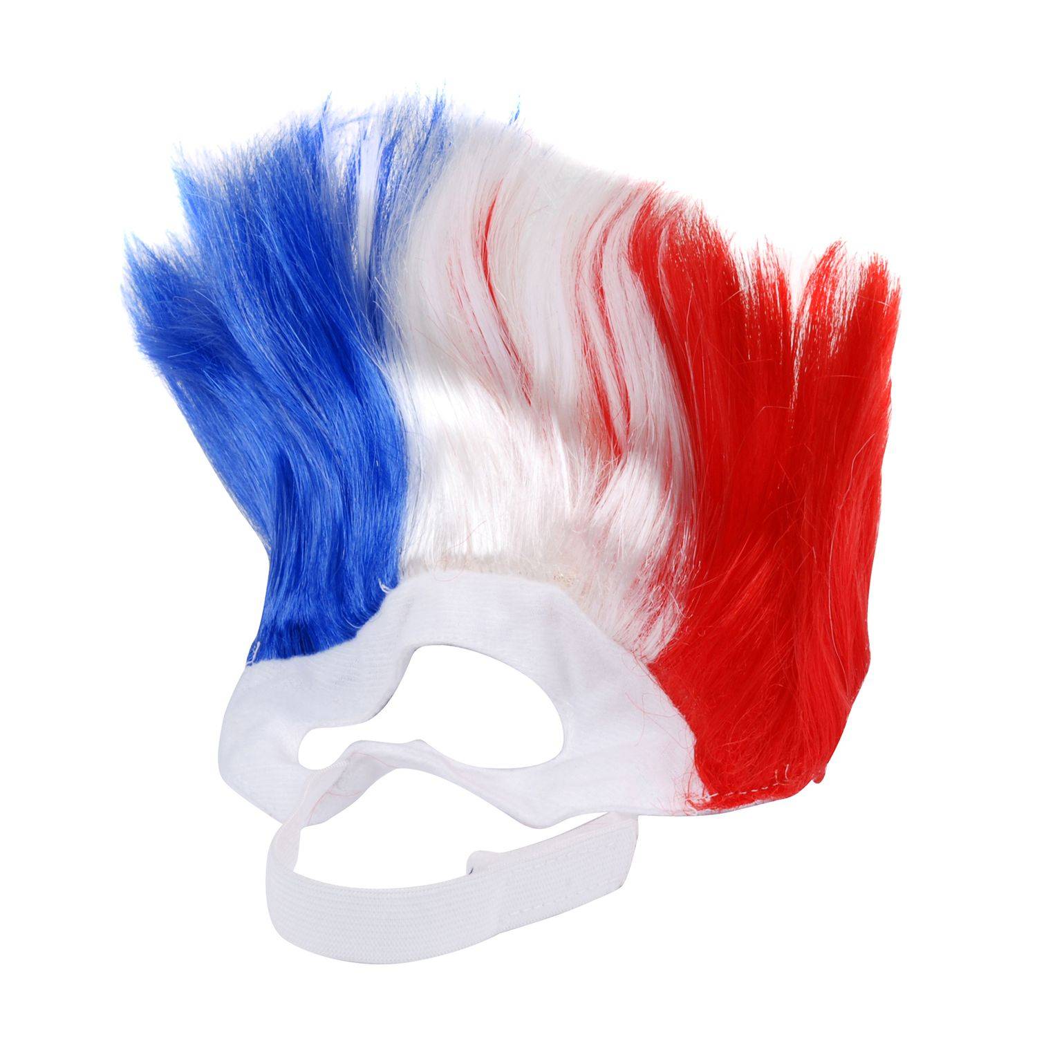 Sans Marque - Perruque pour chien - Bleu blanc rouge - Dogi