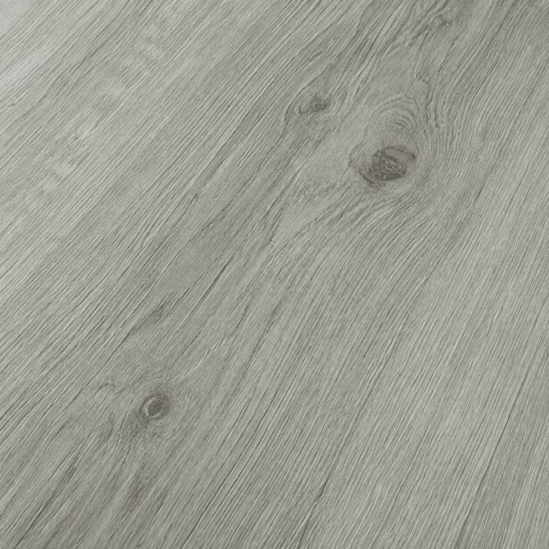 Sol vinyle SPC clipsable 21,45 m² chêne gris - Sous couche intégrée, usure 0,5 mm - Coloris - Chêne gris - Image 3