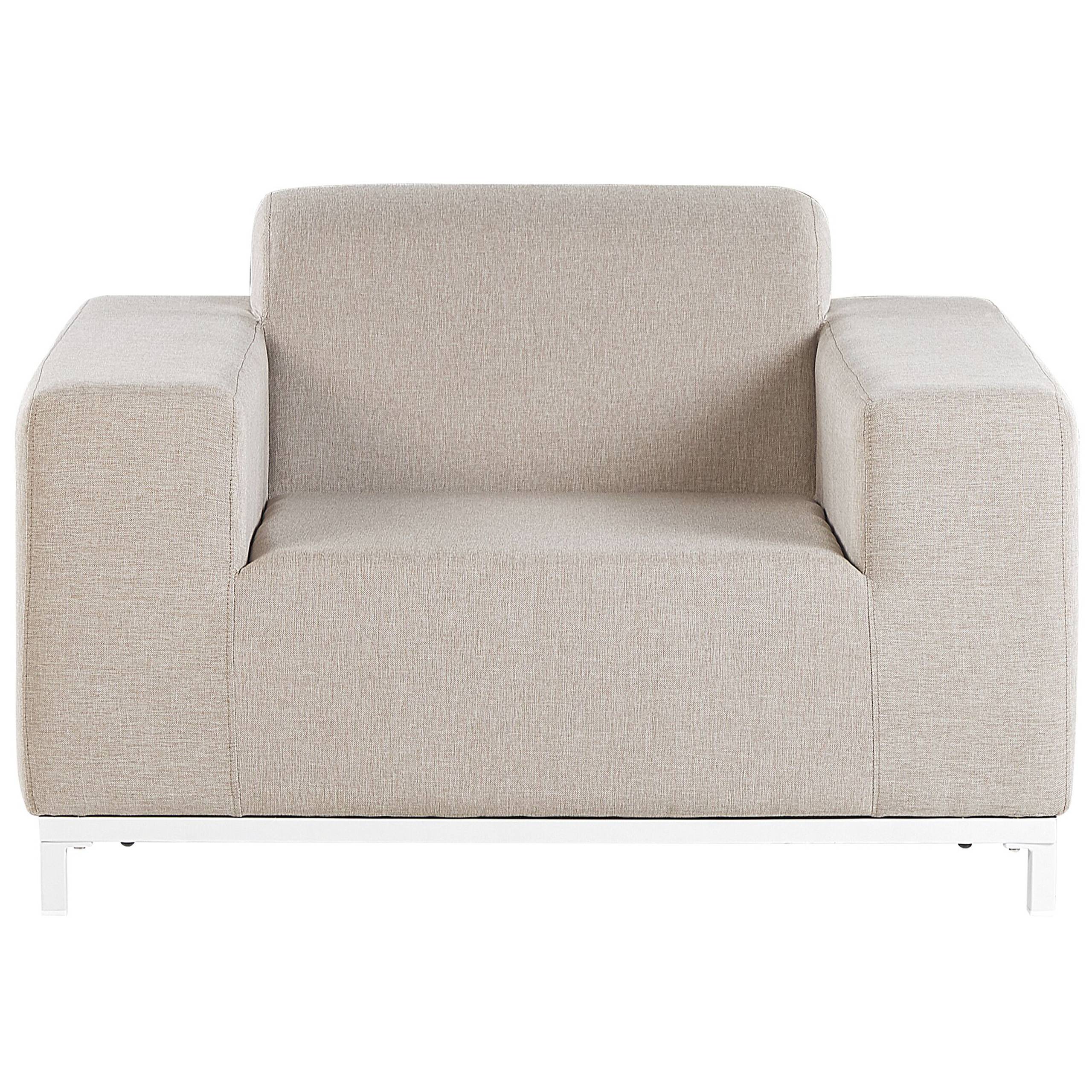 Beliani - Fauteuil Tissu Beige ROVIGO - Beliani - Image 5