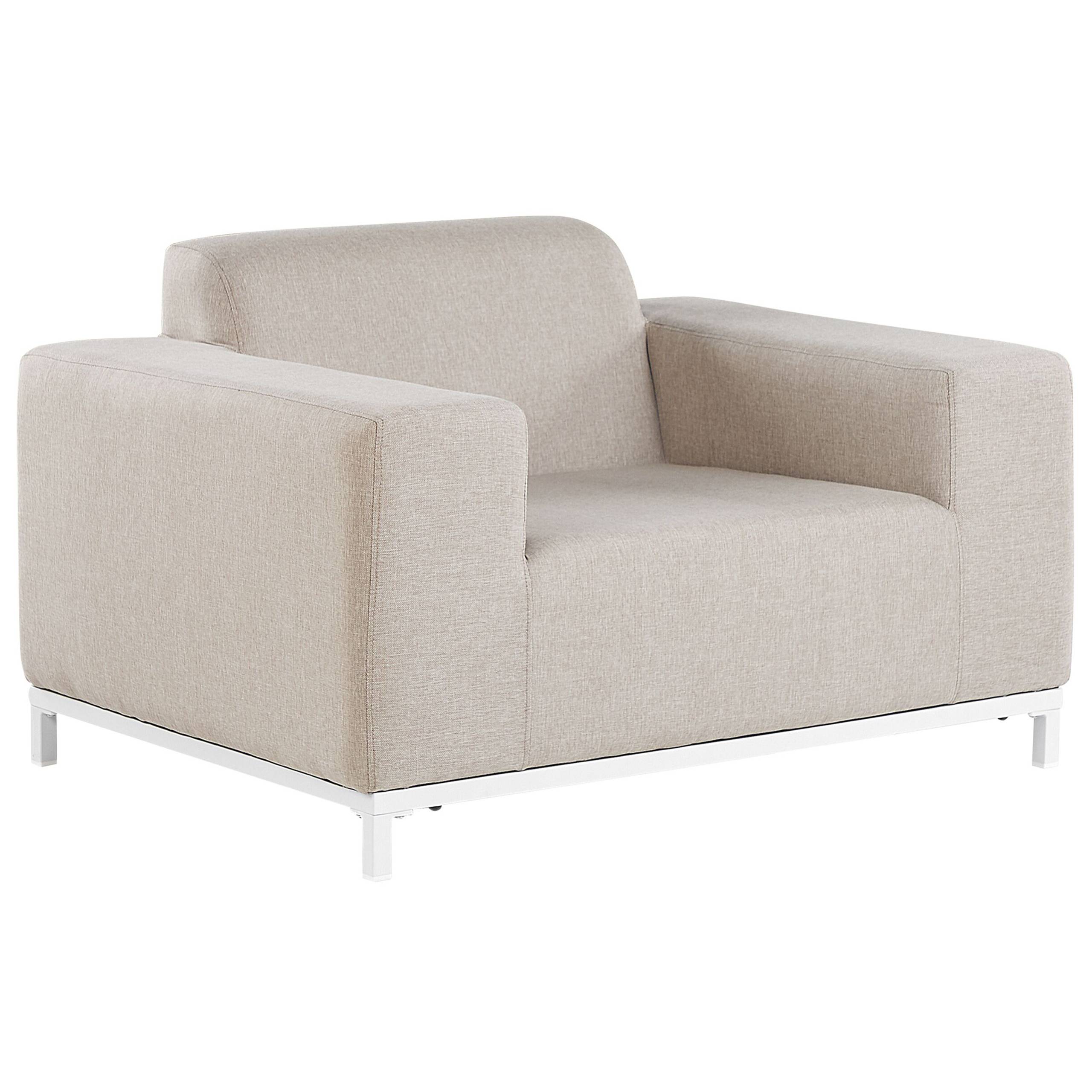 Fauteuil Tissu Beige ROVIGO - Beliani - Image 3