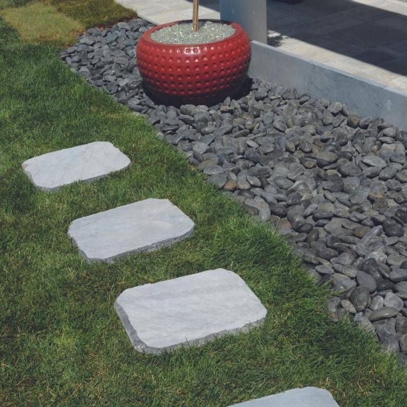 Pas japonais pierre bleue 43 x 32 x 3,5 cm - Gris bleu  (Lot de 1) - Jardinex - Image 4