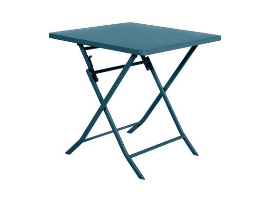 Hesperide - Salon de jardin carré en métal Greensboro 70 x 70 cm Bleu Canard avec 2 chaises - Hespéride - Image 4