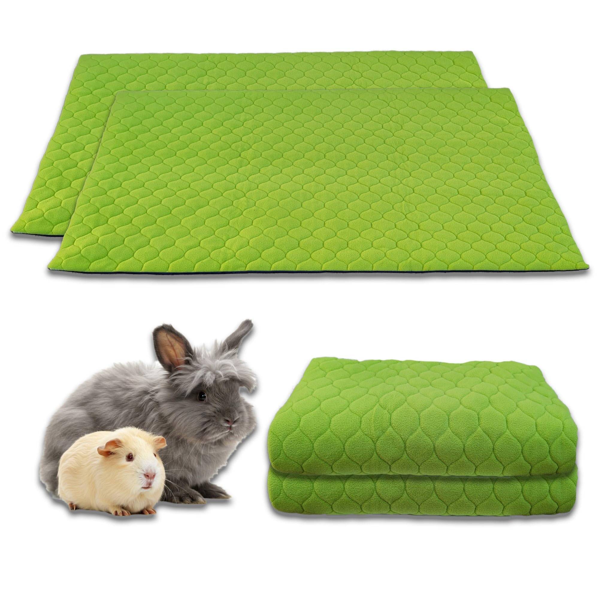 Lot de 2 - Tapis qui remplace la Litière pour Cochon d'Inde et Lapin  - Absorbant, Imperméable, Passe en Machine 140 x 70 cm - Neo Solvo - Image 1