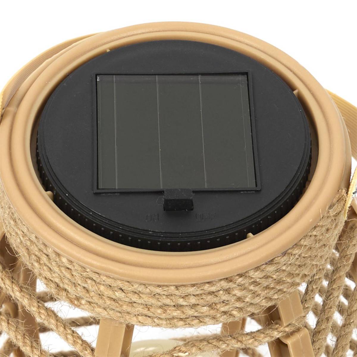 The Home Deco Factory - Lanterne Solaire "Bougie LED" 15cm Beige - Image 2