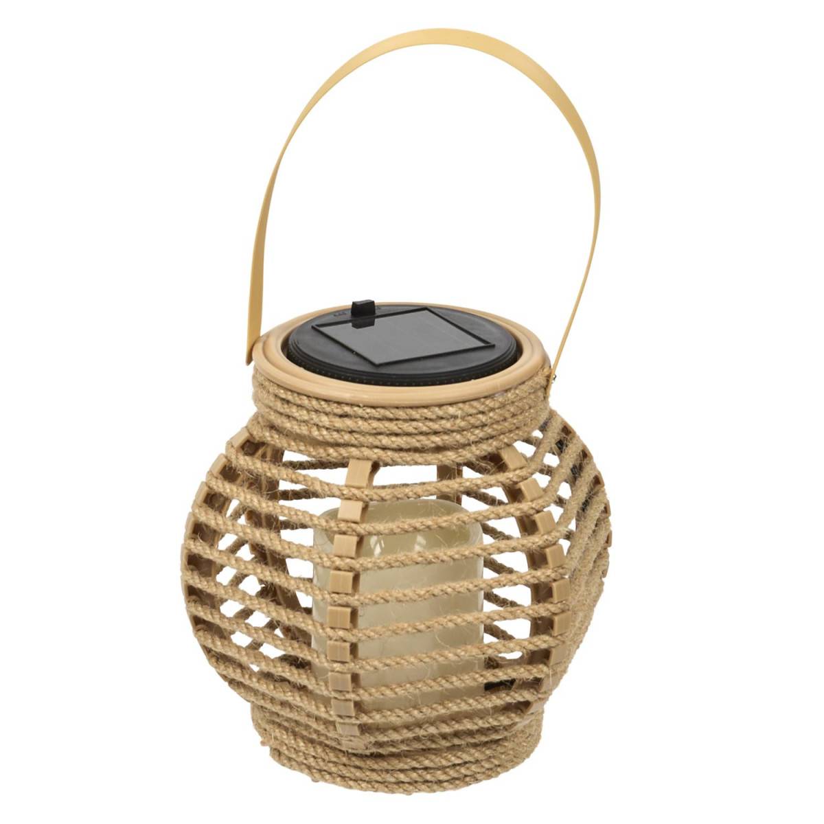The Home Deco Factory - Lanterne Solaire "Bougie LED" 15cm Beige - Image 1