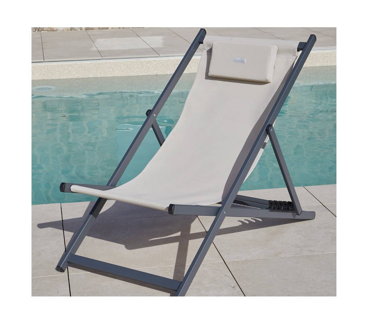 Ozalide - Lot de 2 Chiliennes - Aluminium - Lin en Aluminium - ATHOS - Image 2