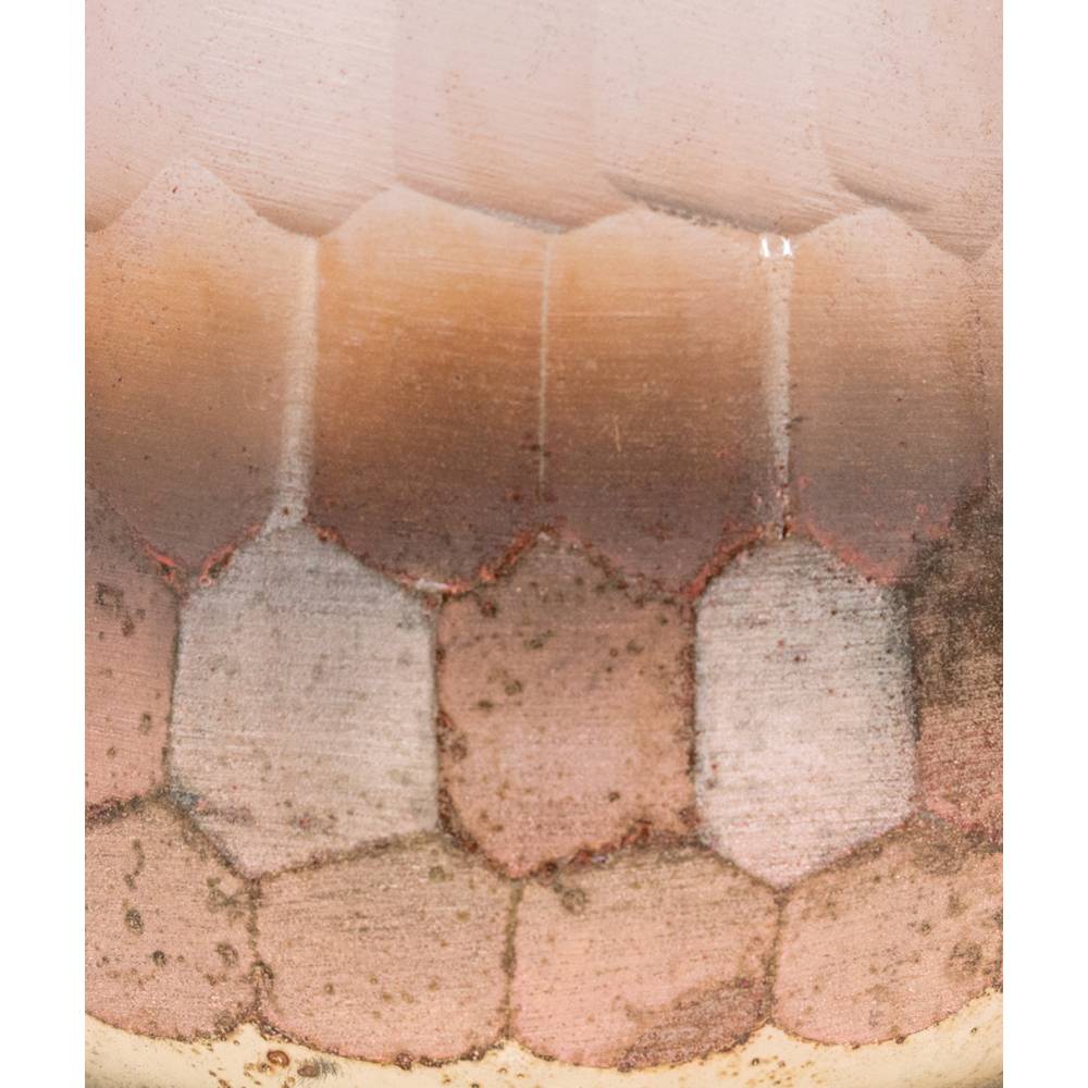 Aubry Gaspard - Photophore en verre teinté rose et doré 10 cm (Lot de 2) - Image 4