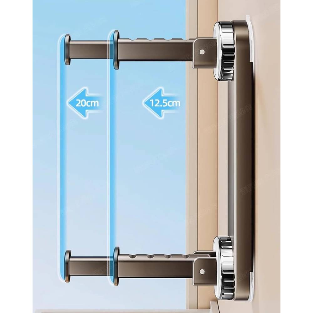 Étendoir à linge-Organisateur de cintres double couche – Fixation par ventouse – Capacité 20+ cintres – Pour buanderie et placard – Living123 - Image 6