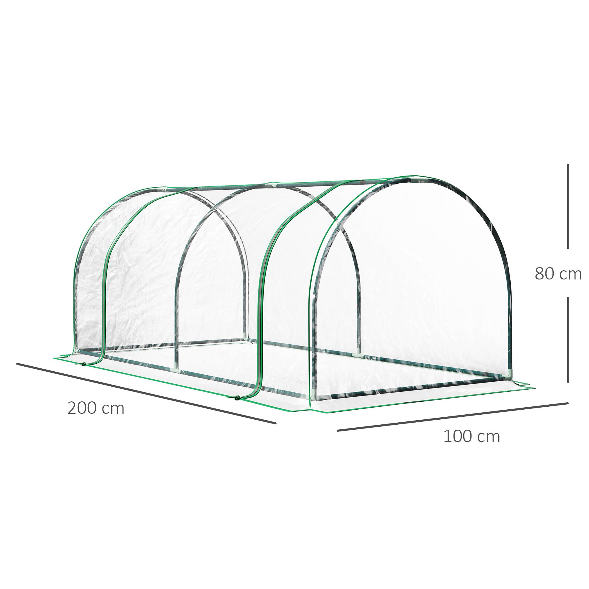 Mini serre de jardin Plastique pour légumes et tomates Bouclier climatique 200x100cm - ComfortXL Outdoor Living - Image 5