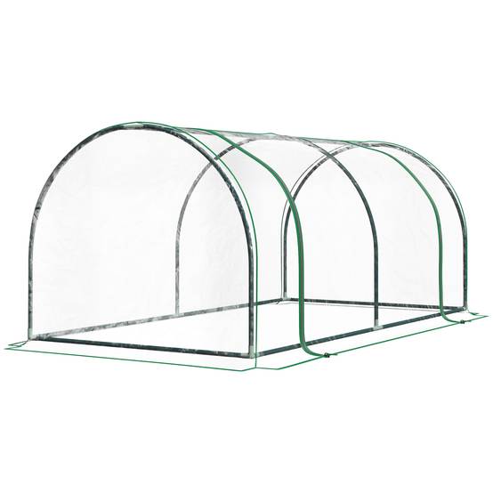 Mini serre de jardin Plastique pour légumes et tomates Bouclier climatique 200x100cm - ComfortXL Outdoor Living - Image 2