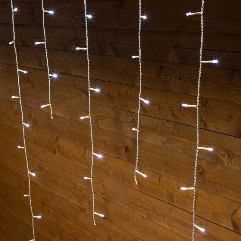 Lotti - Guirlande lumineuse stalactites 30M H60cm 720 LED blanc froid 8 modes câble blanc 24V Lotti - Image 3
