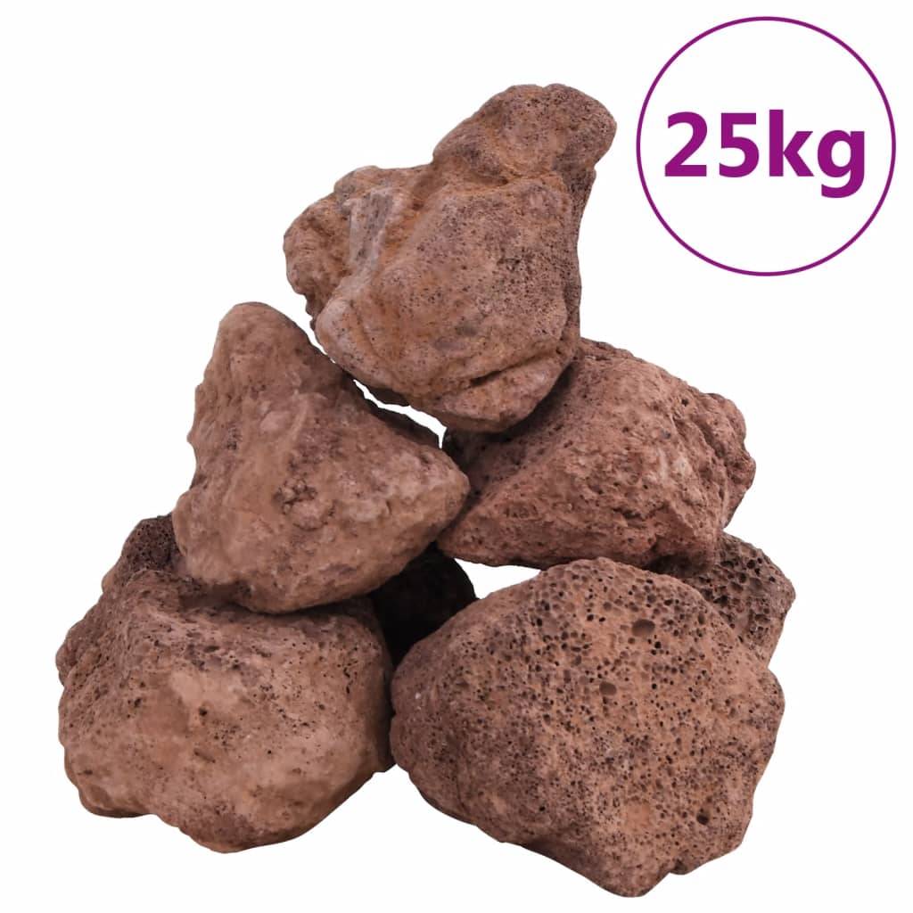 Grosses Roches Volcaniques pour Gabion et Rocaille 25 kg Rouge 10-30 cm - ComfortXL Outdoor Living - Image 2