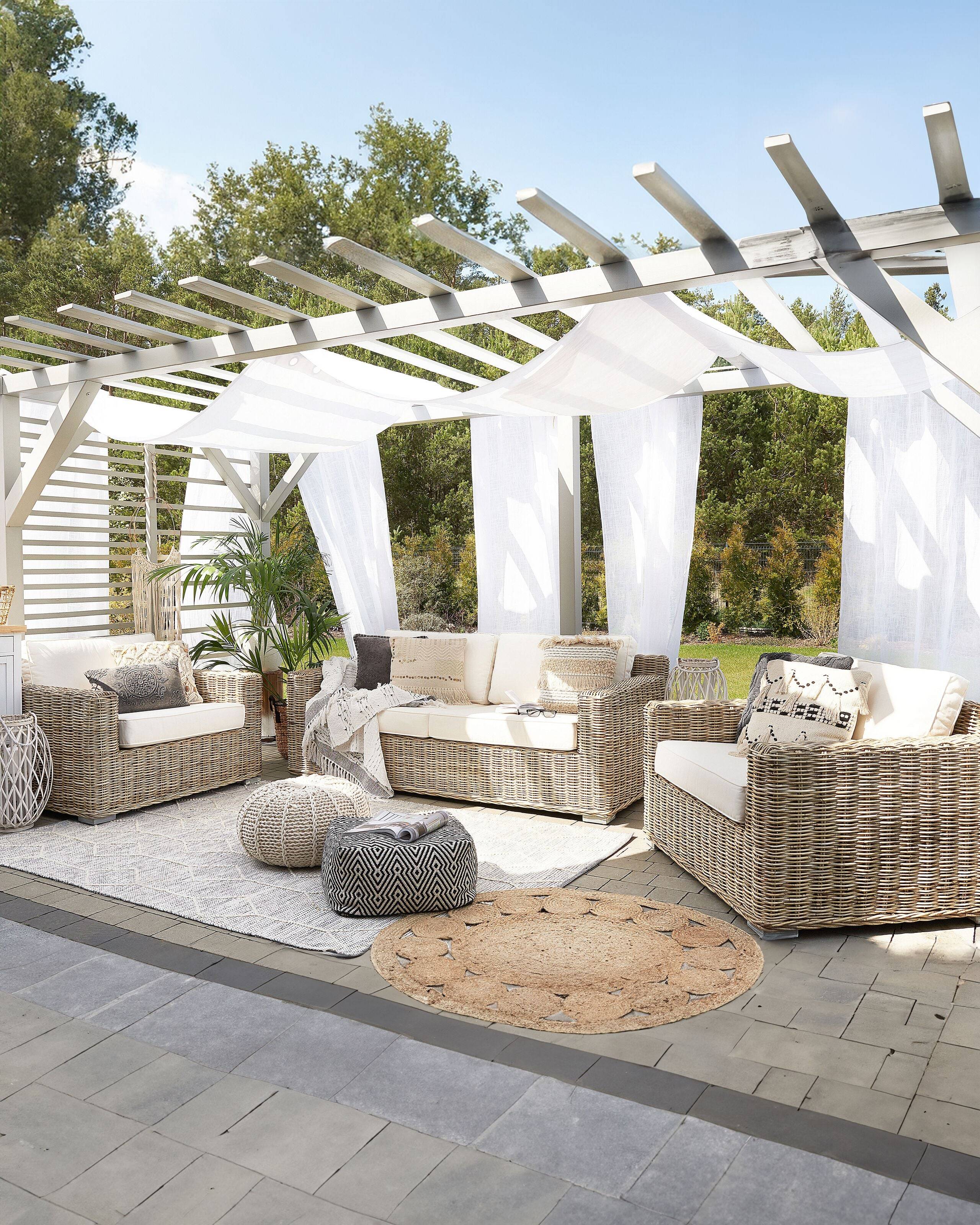 Beliani - Fauteuil Rotin Marron clair ARDEA - Beliani - Image 1