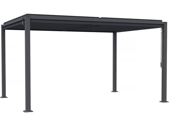Pergola Bioclimatique Autoportante Avec Lames Orientables "howard" - 3 X 4 M - Gris -habitat Et Jardin - Image 1