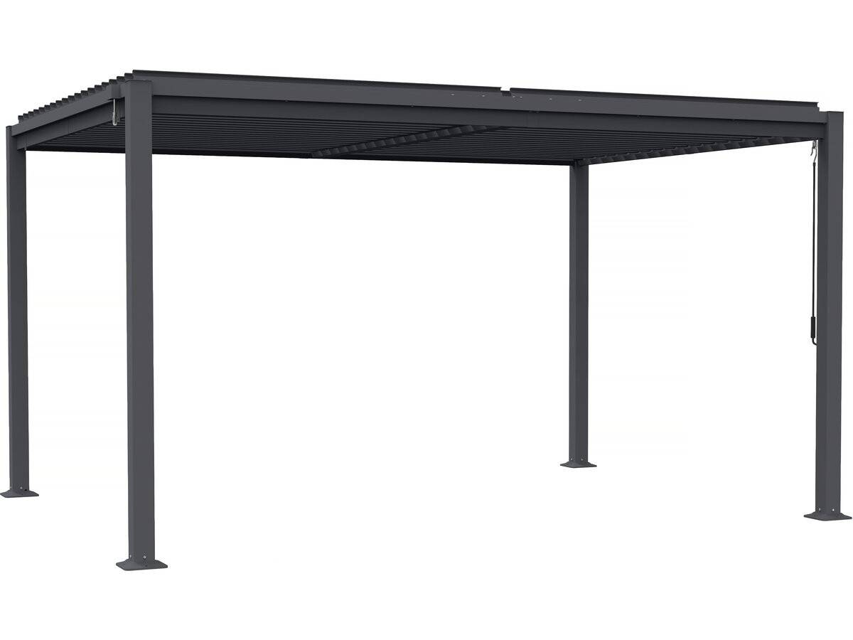 Pergola Bioclimatique Autoportante Avec Lames Orientables "howard" - 3 X 4 M - Gris -habitat Et Jardin - Image 1