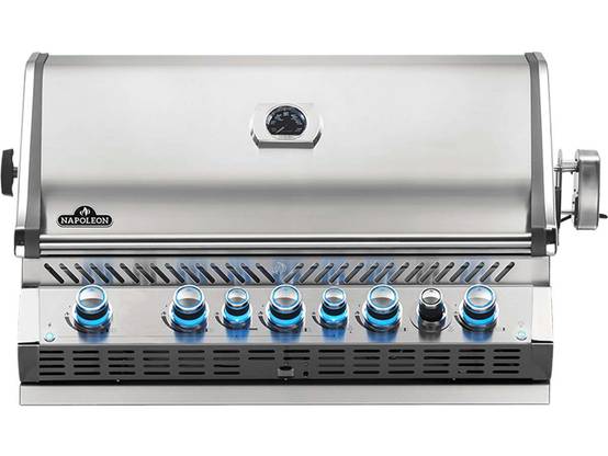 Napoleon - Barbecue gaz encastrable Prestige Pro 665 inox 5 brûleurs + Plateau charbon - Napoléon - Image 3
