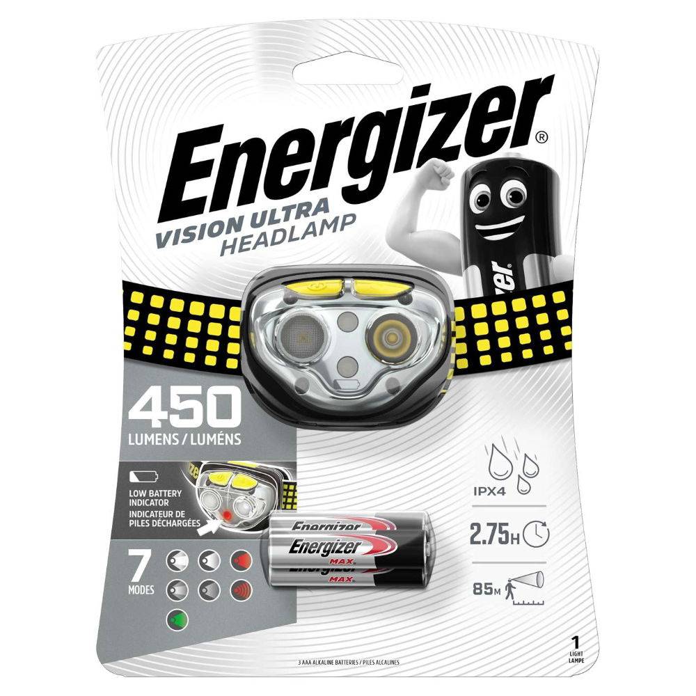 Lampe frontale LED Vision Ultra HD 450 lumens - ENERGIZER - Gamm vert