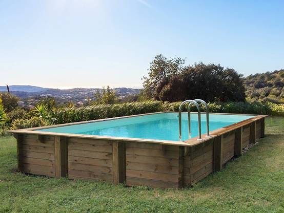 Habitat Et Jardin - Piscine Bois En Kit Rectangle " Tampa 145 " - 7.20 X 4.20 X 1.44 M -habitat Et Jardin